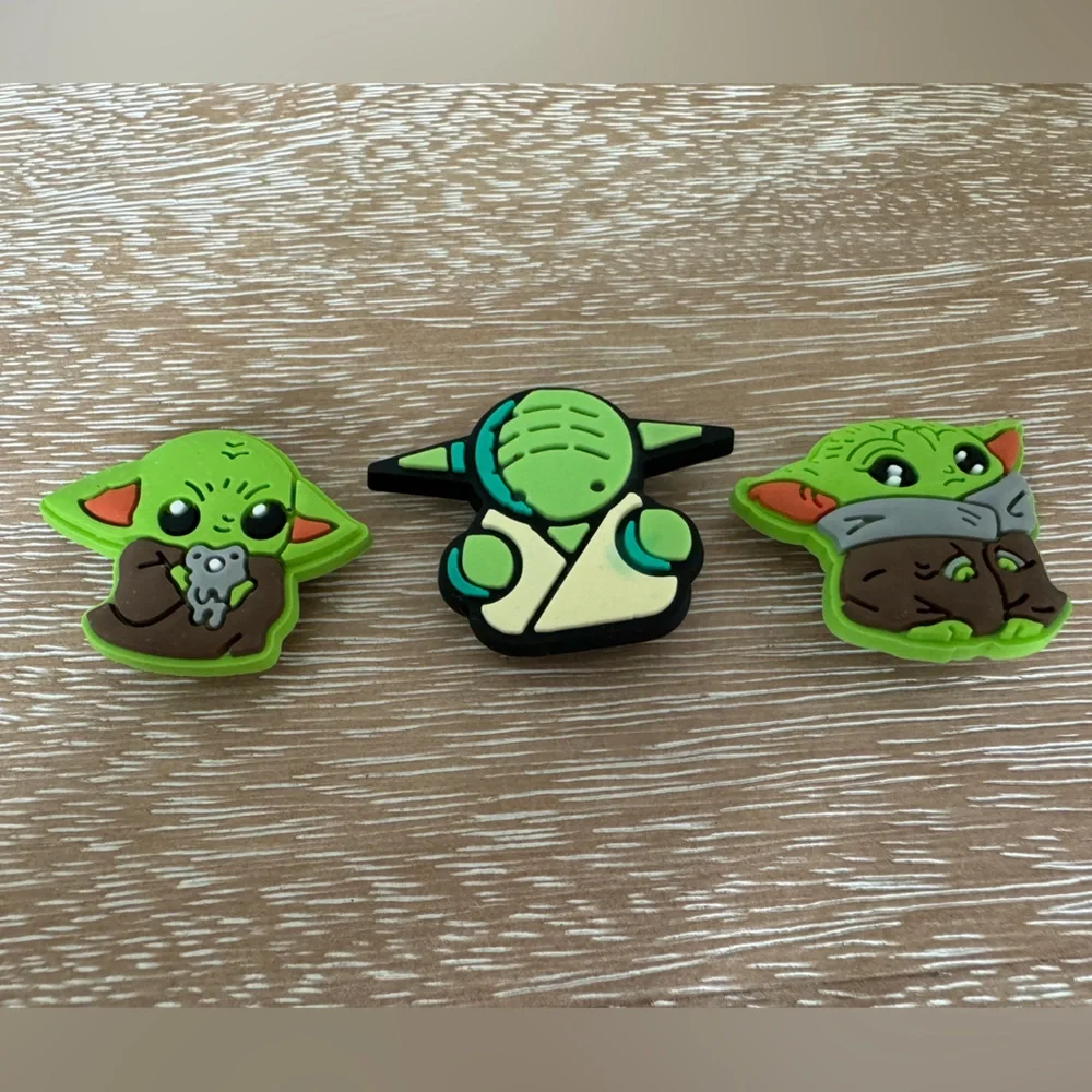 Baby Yoda/Star Wars Croc charms, set of 3–new